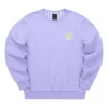 Camisola de manga comprida da marca da série casual colorida “Roxo Amarelo”