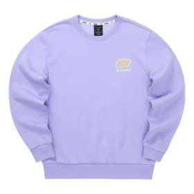 Camisola de manga comprida da marca da série casual colorida “Roxo Amarelo” Camisola de manga comprida da marca da série casual colorida “Roxo Amarelo”