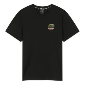 Camisola de manga curta com estampado em barril, preta Camisola de manga curta com estampado em barril, preta