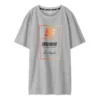 Camisola de manga curta em malha Skechers para homem com logótipo em cores contrastantes, cinzenta