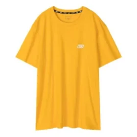 Camisola de manga curta respirável Skechers Loose Printing para homem, amarela Camisola de manga curta respirável Skechers Loose Printing para homem, amarela