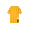 Camisola de manga curta respirável Skechers Loose Printing para homem, amarela