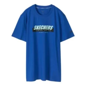 Camisola de manga curta Skechers para homem, azul Camisola de manga curta Skechers para homem, azul