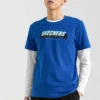 Camisola de manga curta Skechers para homem, azul