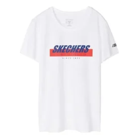 Camisola de manga curta Skechers Printing para homem, branca Camisola de manga curta Skechers Printing para homem, branca