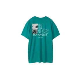 Camisola de manga curta Skechers Printing S Knit para homem, verde Camisola de manga curta Skechers Printing S Knit para homem, verde