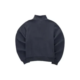 Camisola desportiva casual de malha larga com gola redonda “Preto”