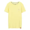 Camisola desportiva casual de manga curta com estampado solto, amarela
