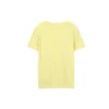Camisola desportiva casual de manga curta com estampado solto, amarela
