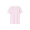 Camisola desportiva de gola redonda e manga curta rosa
