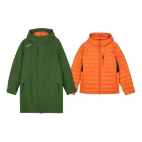Casaco casual com capuz 2 em 1 “Verde Laranja”