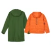 Casaco casual com capuz 2 em 1 “Verde Laranja”