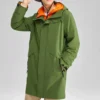 Casaco casual com capuz 2 em 1 “Verde Laranja”