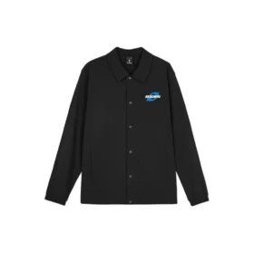 Casaco casual com letras estampadas “Preto”