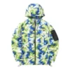 Casaco casual de camuflagem em tecido “Verde Azul Branco”