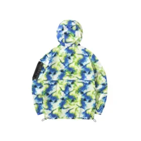 Casaco casual de camuflagem em tecido “Verde Azul Branco”