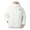 Casaco Casual de Penas “Branco Preto”