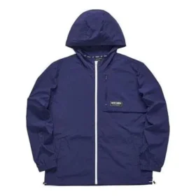 Casaco casual leve com capuz “Azul Branco”