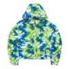 Casaco com capuz casual camuflado “Verde Azul”