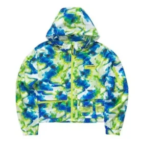 Casaco com capuz casual camuflado “Verde Azul”