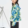 Casaco com capuz casual camuflado “Verde Azul”