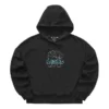 Casaco com capuz casual com grafismo “Black”
