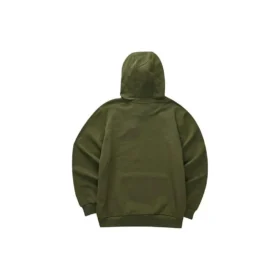 Casaco com capuz casual com letras impressas “Verde Branco”