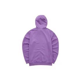 Casaco com capuz e fecho de correr da série casual colorida “Roxo Branco”