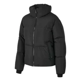 Casaco curto de penas quente e Waterproof “Preto”