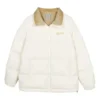Casaco de penas casual “White Tan”