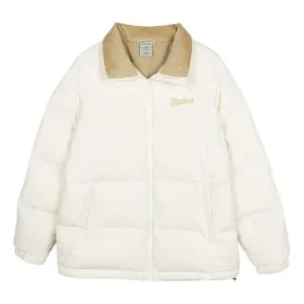 Casaco de penas casual “White Tan”