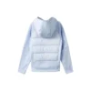 Casaco de penas com capuz “Teal”