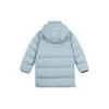 Casaco de penas comprido casual “Black Teal”