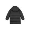 Casaco de penas comprido casual “Black Teal”