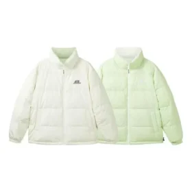 Casaco de penas desportivo reversível, Waterproof e quente “Branco Verde”