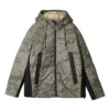 Casaco de penas Water Repellent com capuz da série Lifestyle “Verde-oliva Preto”