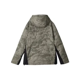 Casaco de penas Water Repellent com capuz da série Lifestyle “Verde-oliva Preto”