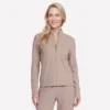 Casaco GO Luxe Rib Everyday com fecho completo Casaco GO Luxe Rib Everyday com fecho completo