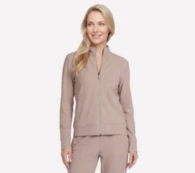 Casaco GO Luxe Rib Everyday com fecho completo
