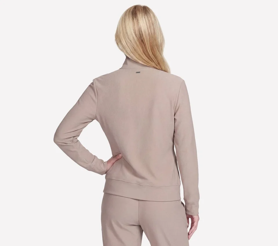 Casaco GO Luxe Rib Everyday com fecho completo Casaco GO Luxe Rib Everyday com fecho completo