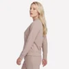 Casaco GO Luxe Rib Everyday com fecho completo Casaco GO Luxe Rib Everyday com fecho completo