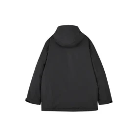 Casaco Waterproof com letras impressas para estilo de vida desportivo “Preto”