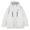 Casaco Waterproof de penas com capuz da série Lifestyle “Branco Preto”