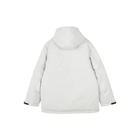 Casaco Waterproof de penas com capuz da série Lifestyle “Branco Preto”