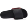 Chinelos desportivos elegantes de salto baixo com velcro Preto Vermelho