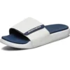 Chinelos desportivos rasos com velcro para exterior Branco Azul