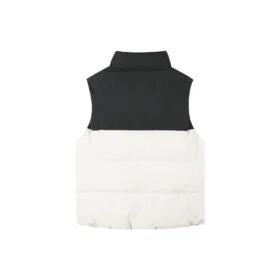 Colete de penas casual “Preto Branco”