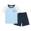 Conjunto casual com estampado “Azul-preto”
