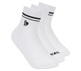 Conjunto de 3 pares de meias curtas com cano canelado para meninas