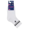 Conjunto de 3 pares de meias curtas com cano canelado para meninas
